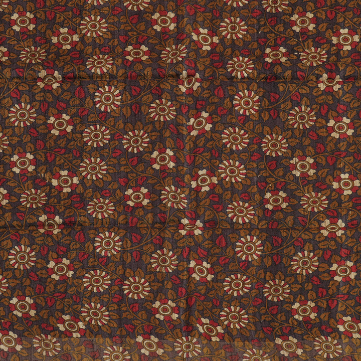 Hayagrivas Mustard Pure Tussar Silk Saree KBE1383J6-6