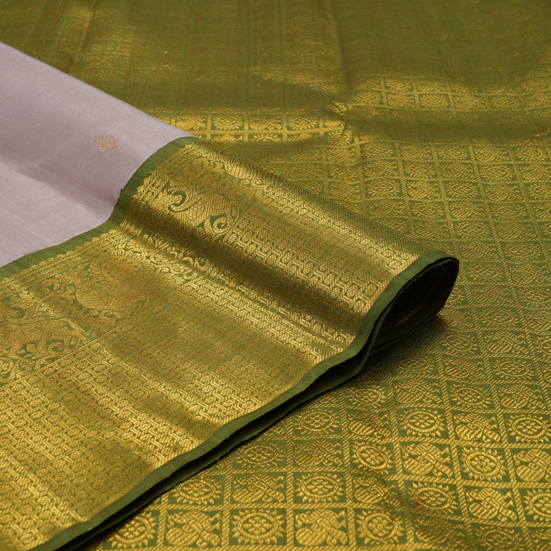 Hayagrivas Handloom Onion Pink Kanjivaram Silk Saree with Mehandi Green Border KBE1387J1-1