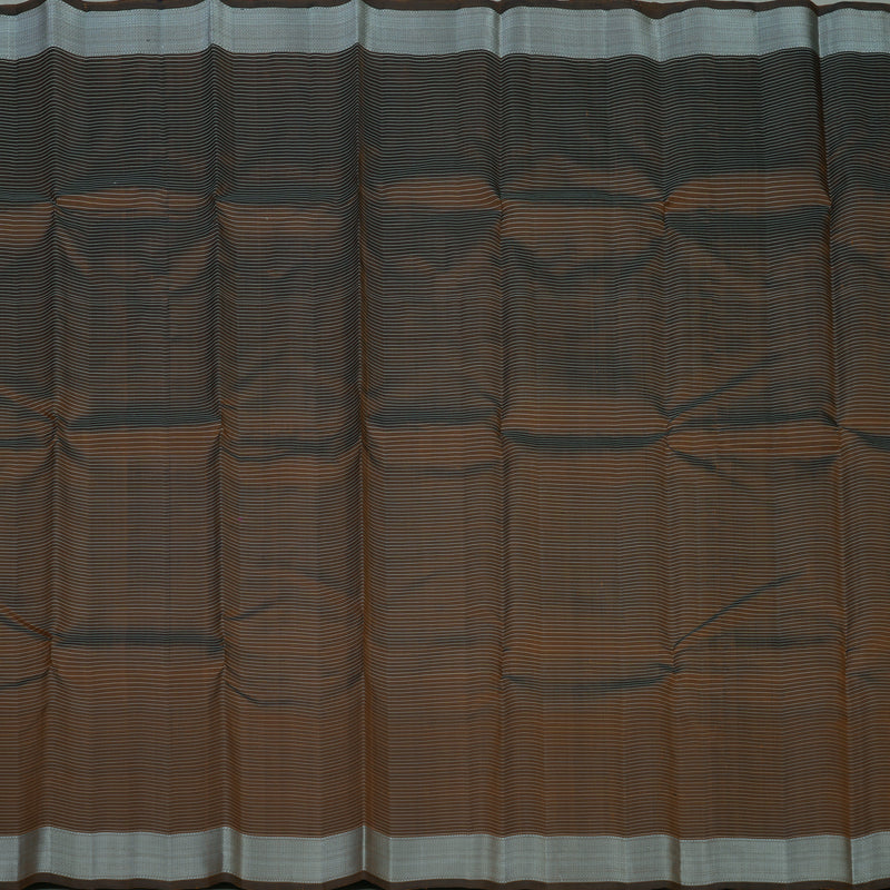 Hayagrivas Handloom Rust Brown Kanjivaram Silk Saree with Grey Thread Work Border KBE1387J4-1