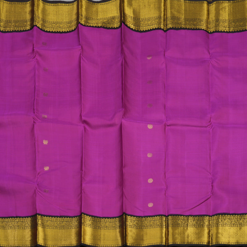 Hayagrivas Handloom Purple Kanjivaram Silk Saree with Deep Brown border KBE1388J2-7