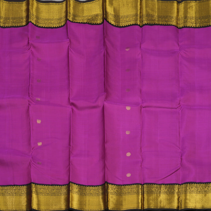 Hayagrivas Handloom Purple Kanjivaram Silk Saree with Deep Brown border KBE1388J2-7
