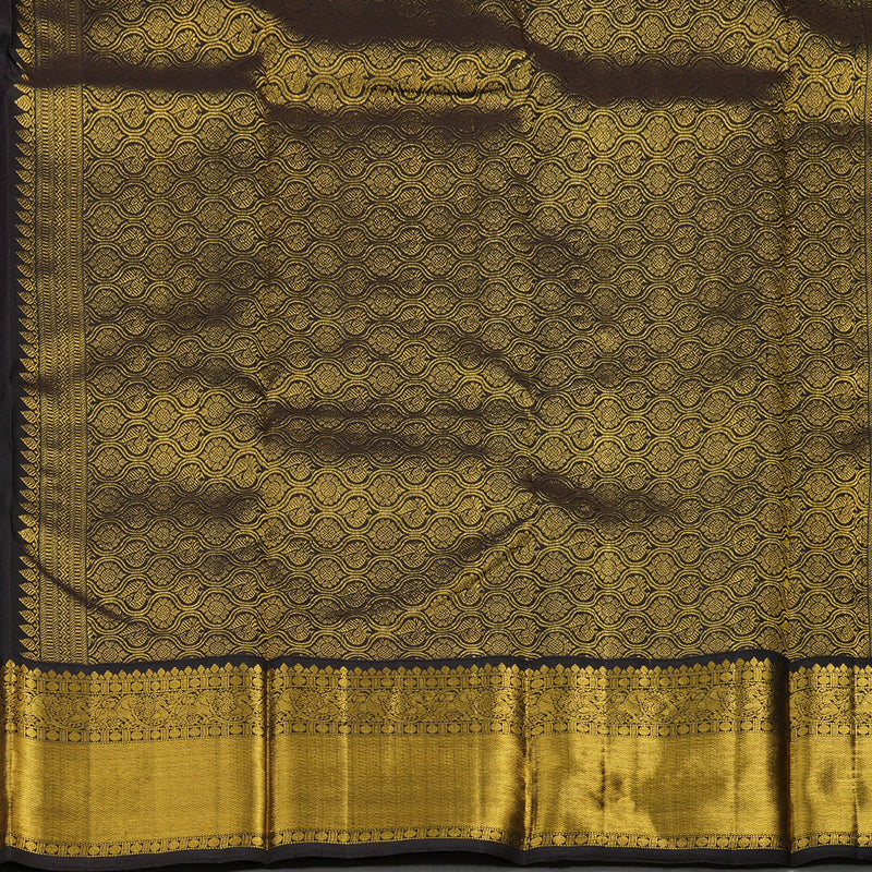 Hayagrivas Handloom Purple Kanjivaram Silk Saree with Deep Brown border KBE1388J2-7