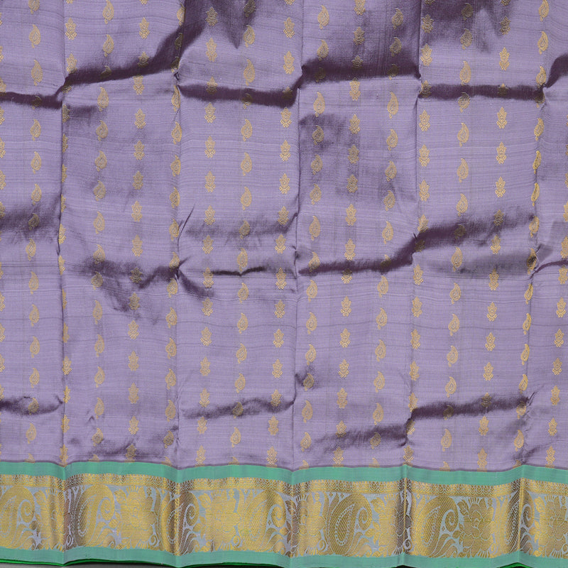 Hayagrivas Mild Purple Pattu Pavadai with Parrot Green contrast KBE1389J1-3