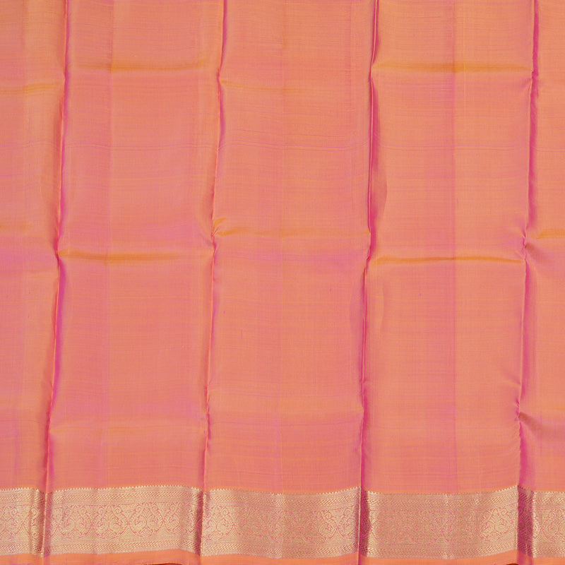 Hayagrivas Magenta Kanjivaram Pattu Pavadai with Orangish-Pink border KBE1389J10-2