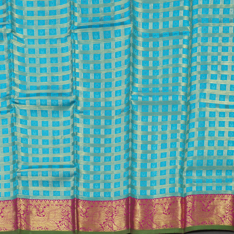 Hayagrivas Sky Blue Pattu Pavadai with Magenta Pink contrast KBE1389J2-1