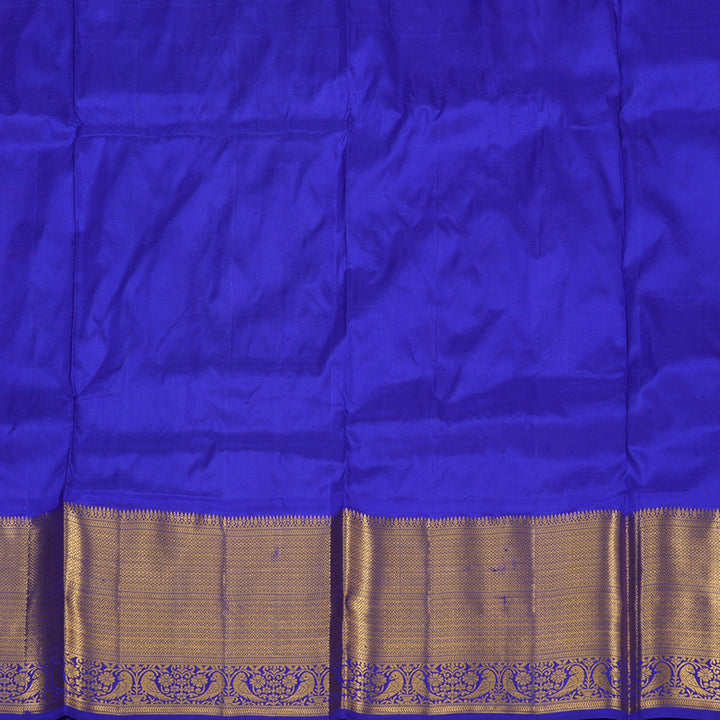 Hayagrivas Handloom Magenta Pink Kanjivaram Pattu Pavadai with Purplish Blue Border KBE1389J21-2