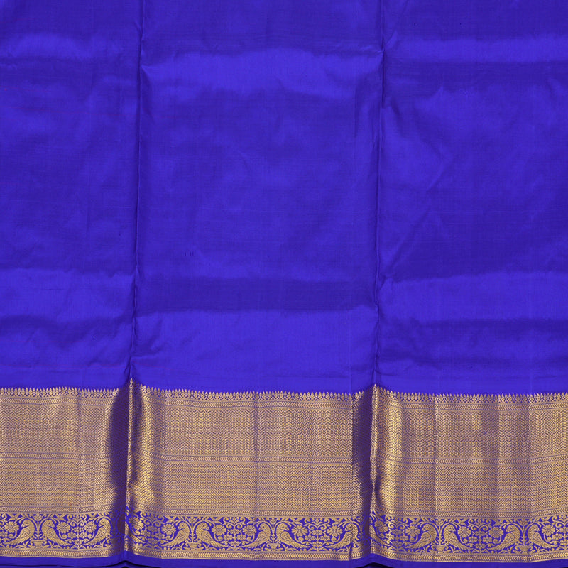 Hayagrivas Rani Pink Kanjivaram Pattu Pavadai with Purplish Blue border KBE1389J21-3