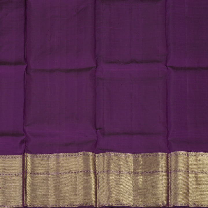 Hayagrivas Leaf Green Kanjivaram Pattu Pavadai with Violet border KBE1389J24-3