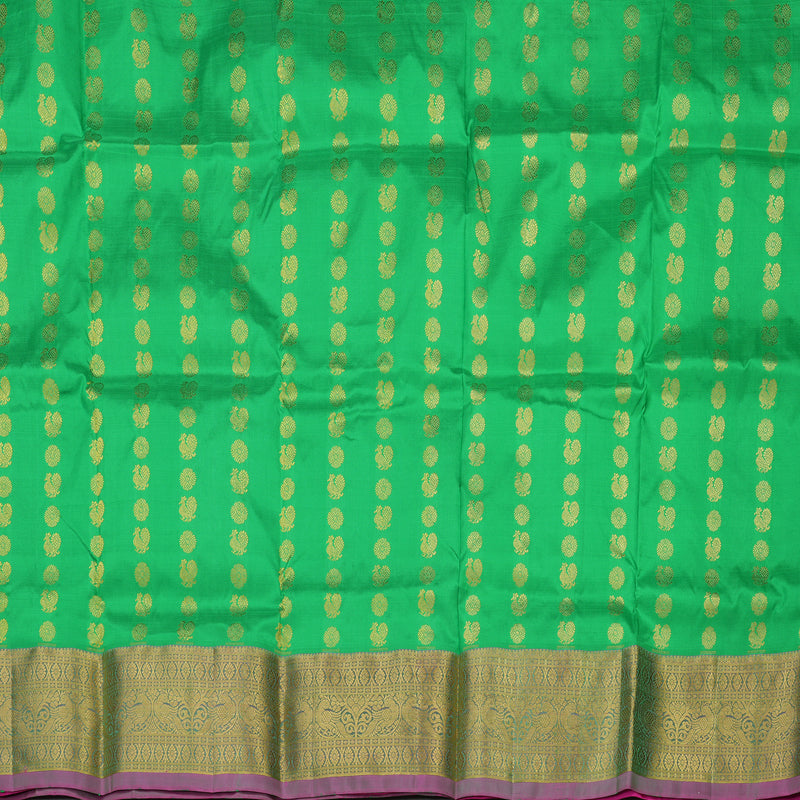Hayagrivas Parrot Green Kanjivaram Pattu Pavadai KBE1389J6-6