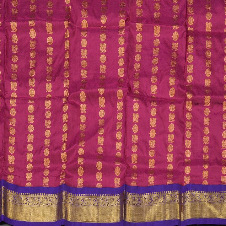 Hayagrivas Wine Kanjivaram Pattu Pavadai with Violet border KBE1389J9-9