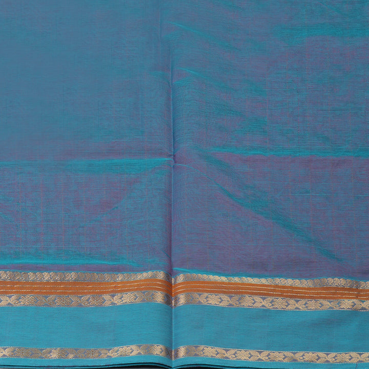 Hayagrivas Dual Tone (Sky Blue & Purple) Pure Kanchi Silk Cotton Saree KBE1390J10-3