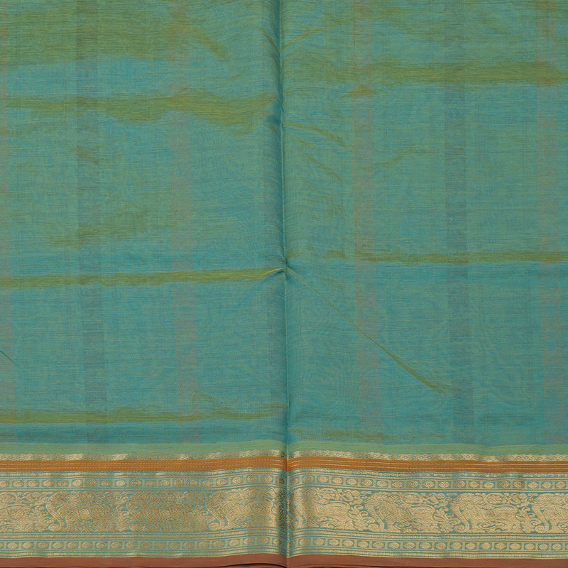 Hayagrivas Handloom Dual Toned Yellow & Green Pure Silk Cotton Saree KBE1390J10-7