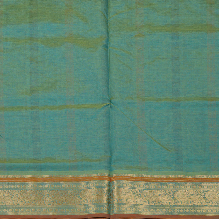 Hayagrivas Handloom Dual Toned Yellow & Green Pure Silk Cotton Saree KBE1390J10-7