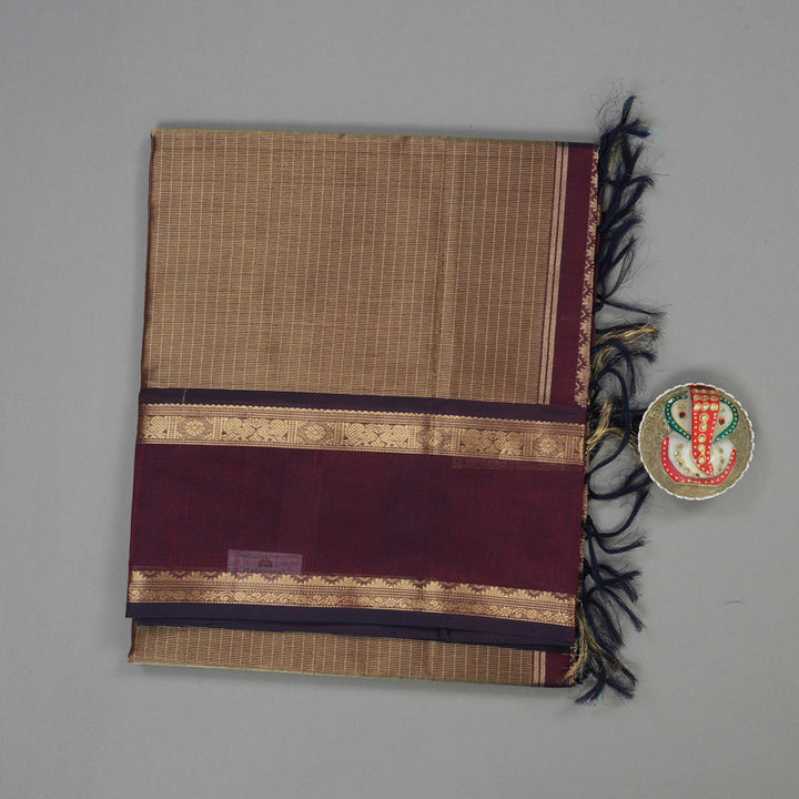 Hayagrivas Gold & Araku Maroon Pure Kanchi Silk Cotton Saree KBE1390J11-1