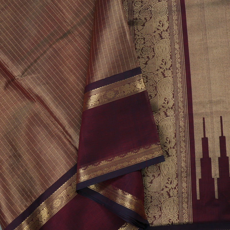 Hayagrivas Gold & Araku Maroon Pure Kanchi Silk Cotton Saree KBE1390J11-1