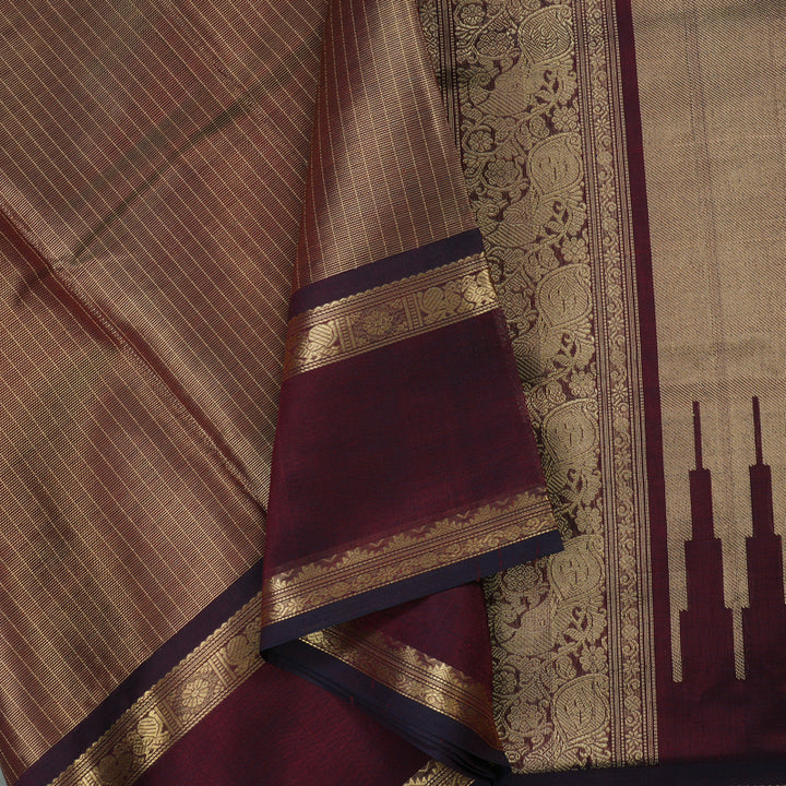 Hayagrivas Gold & Araku Maroon Pure Kanchi Silk Cotton Saree KBE1390J11-1