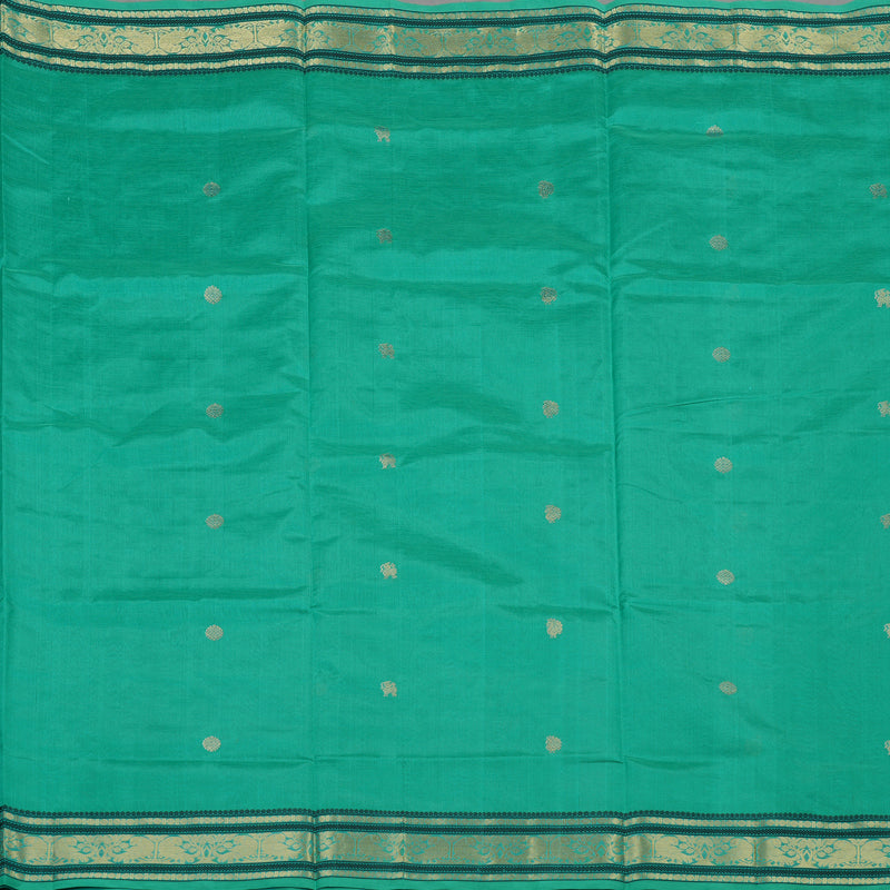 Hayagrivas Mint Green Pure Kanchi Silk Cotton Saree KBE1390J5-15
