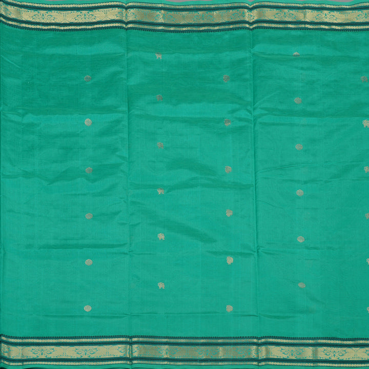 Hayagrivas Mint Green Pure Kanchi Silk Cotton Saree KBE1390J5-15