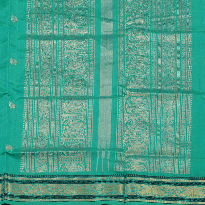 Hayagrivas Mint Green Pure Kanchi Silk Cotton Saree KBE1390J5-15