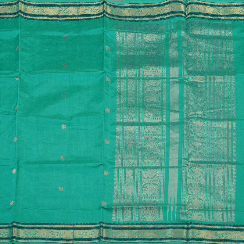Hayagrivas Mint Green Pure Kanchi Silk Cotton Saree KBE1390J5-15