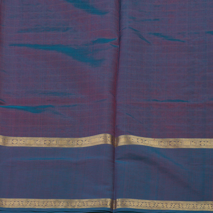 Hayagrivas Dual Toned Blue & Purple Kanchi Silk Cotton Saree KBE1390J7-7