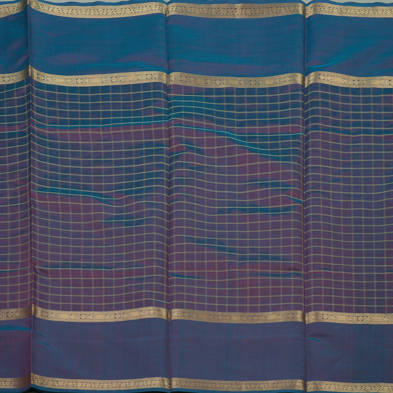 Hayagrivas Dual Toned Blue & Purple Kanchi Silk Cotton Saree KBE1390J7-7
