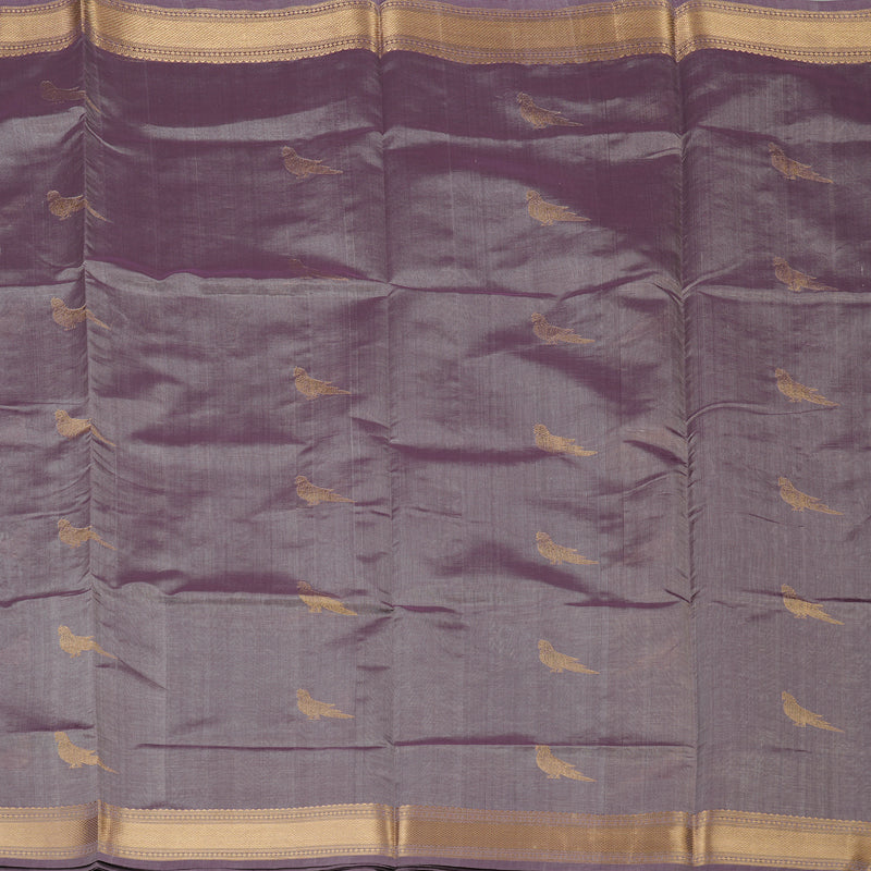 Hayagrivas Dual Tone (Purple & Grey) Pure Kanchi Silk Cotton Saree KBE1390J8-4