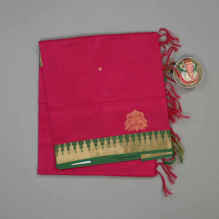 Hayagrivas Pink Pure Kanchi Silk Cotton Saree KBE1390J9-5