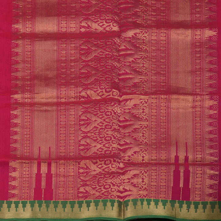 Hayagrivas Pink Pure Kanchi Silk Cotton Saree KBE1390J9-5