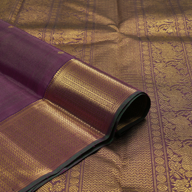 Hayagrivas Handloom Deep Violet Kanjivaram Silk Saree KBE1400J1-1