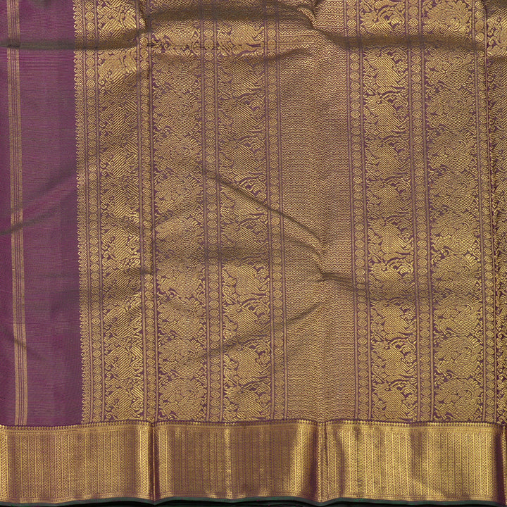 Hayagrivas Handloom Deep Violet Kanjivaram Silk Saree KBE1400J1-1