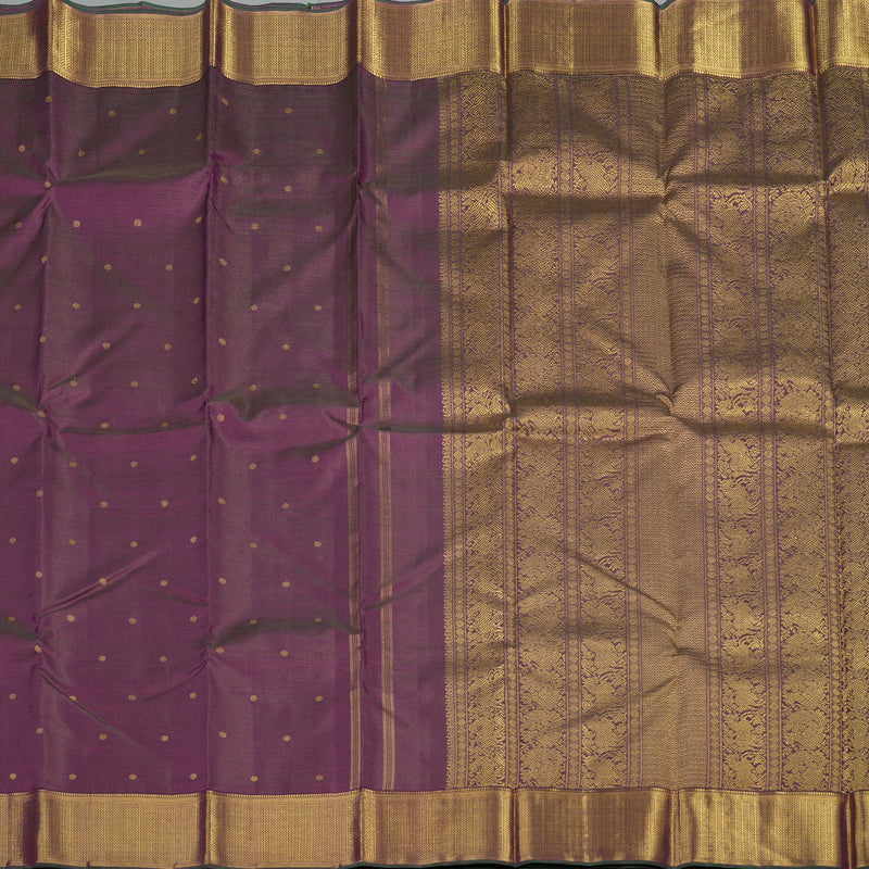 Hayagrivas Handloom Deep Violet Kanjivaram Silk Saree KBE1400J1-1