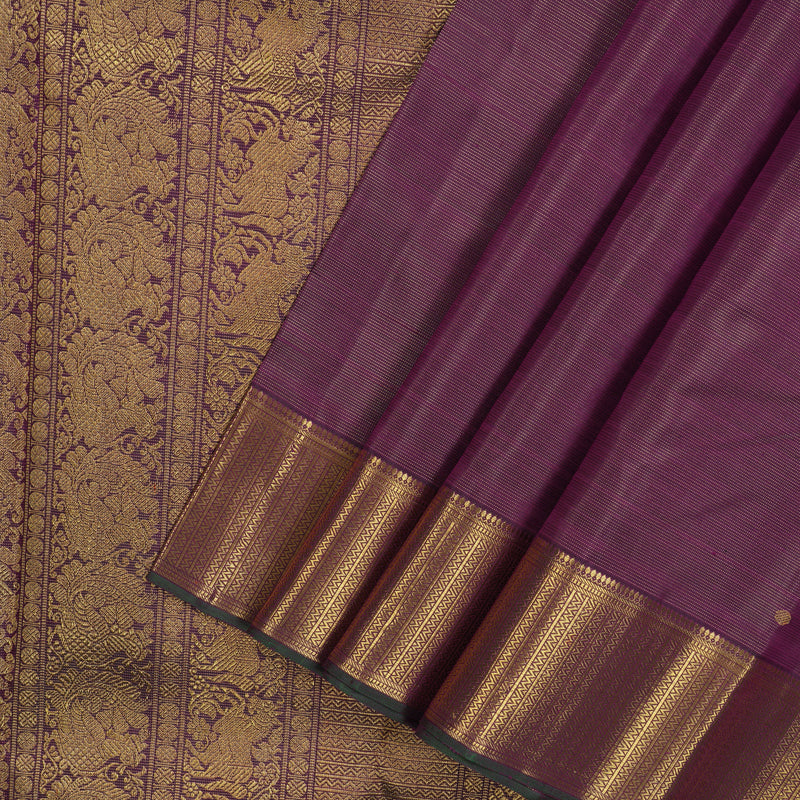 Hayagrivas Handloom Deep Violet Kanjivaram Silk Saree KBE1400J1-1