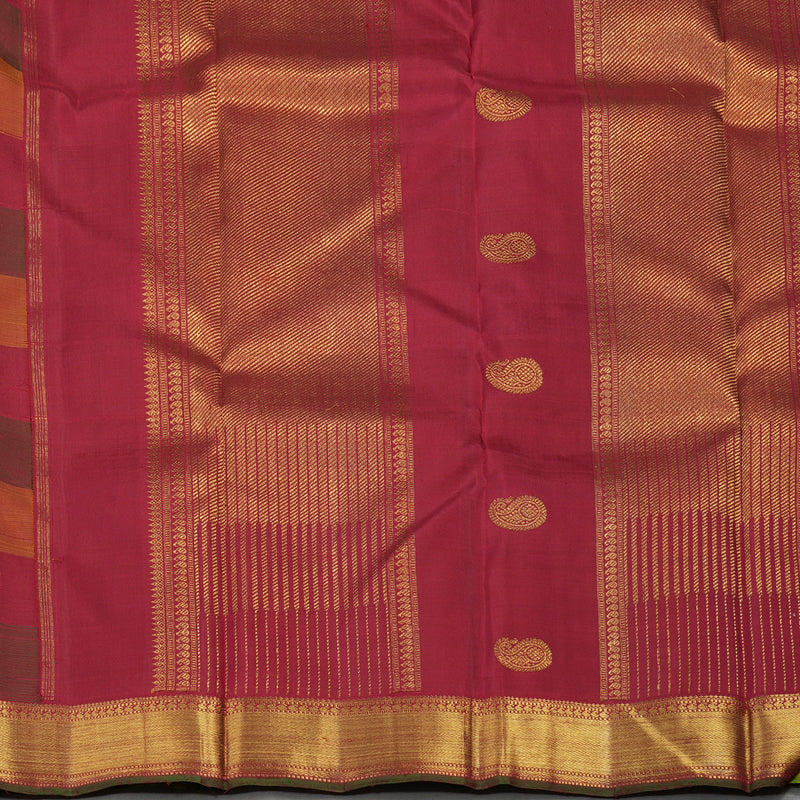 Hayagrivas Handloom Multicolour Checks Kanjivaram Silk Saree KBE1403J1-1