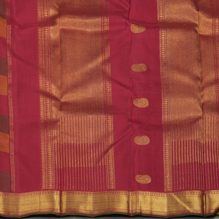 Hayagrivas Handloom Multicolour Checks Kanjivaram Silk Saree KBE1403J1-1