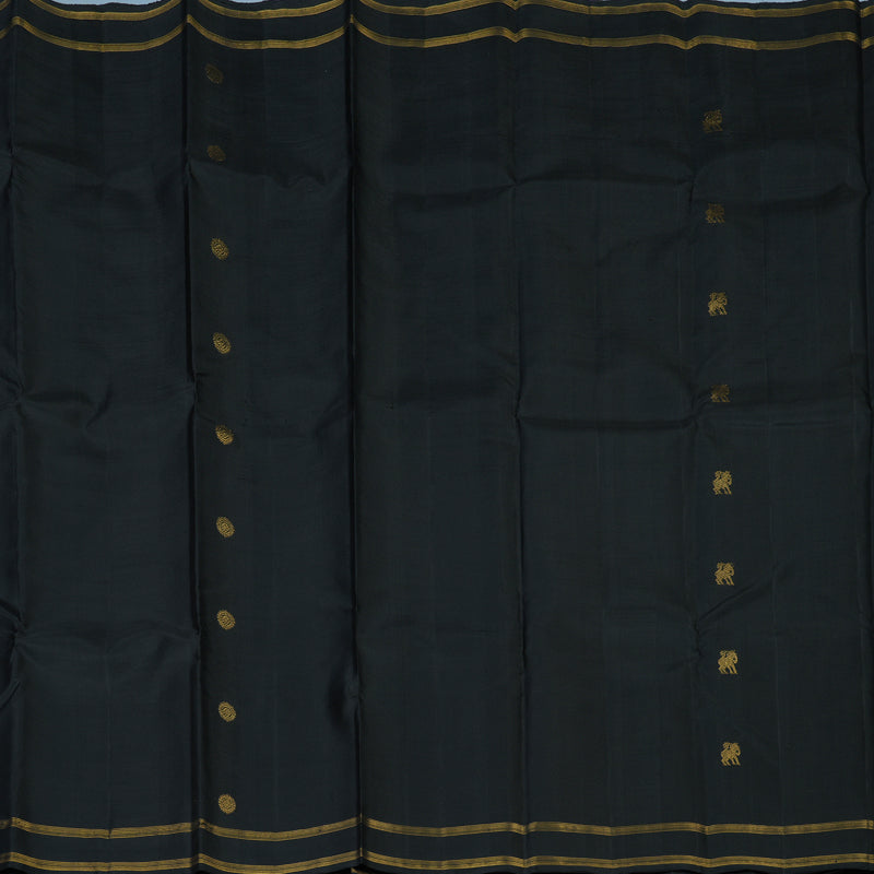 Hayagrivas Handloom Black Kanjivaram Silk Saree KBE1404J4-1