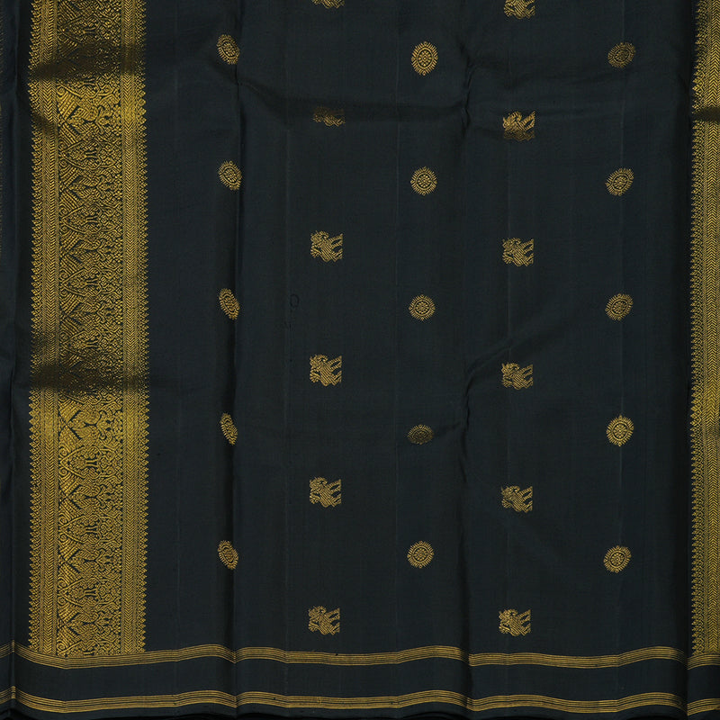 Hayagrivas Handloom Black Kanjivaram Silk Saree KBE1404J4-1
