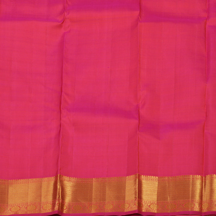 Hayagrivas Handloom Rani Pink Kanjivaram Silk Saree KBE1411J2-1