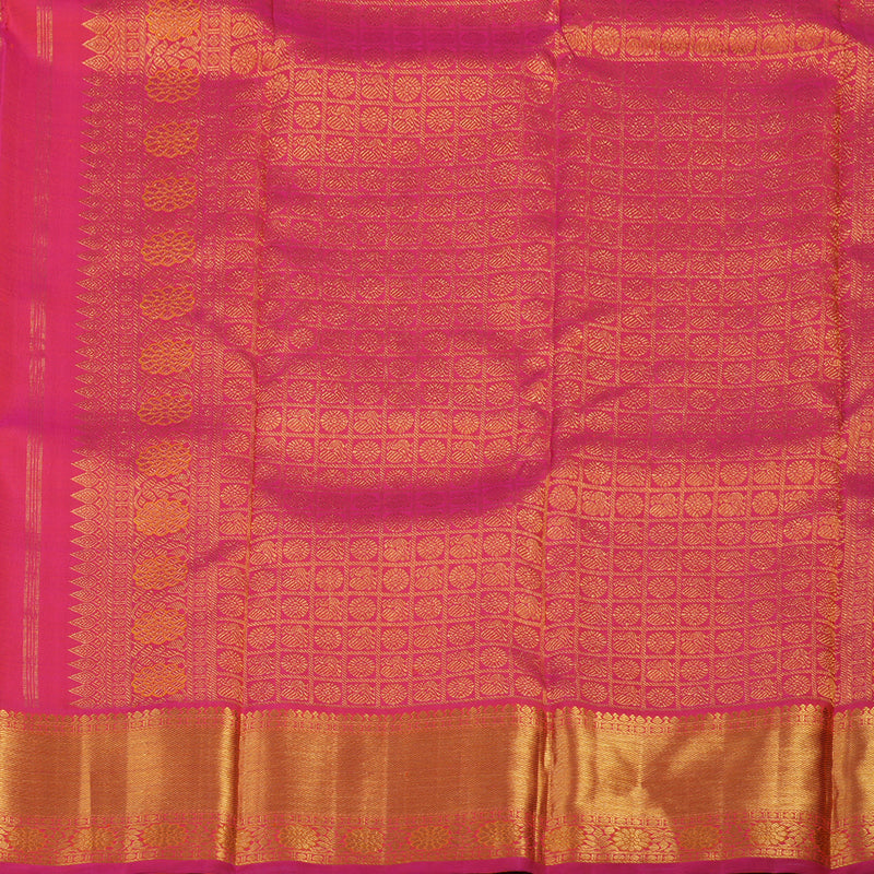 Hayagrivas Handloom Rani Pink Kanjivaram Silk Saree KBE1411J2-1