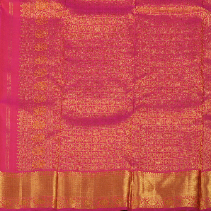 Hayagrivas Handloom Rani Pink Kanjivaram Silk Saree KBE1411J2-1