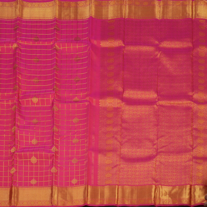 Hayagrivas Handloom Rani Pink Kanjivaram Silk Saree KBE1411J2-1