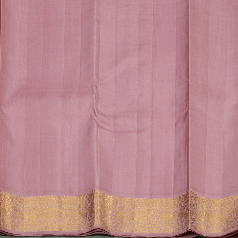 Hayagrivas Handloom Cream Shade Kanjivaram Silk Saree with Rosewood Pink Border KBE1414J1-3