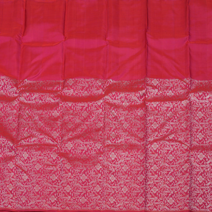 Hayagrivas Handloom Pink Kanjivaram Silk Saree KBE1416J1-1