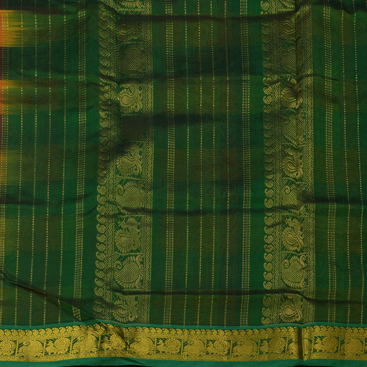 Hayagrivas Handloom Paalum Pazhamum Checks Kanjivaram Ten Yards Silk Cotton Saree KBE141D2-4