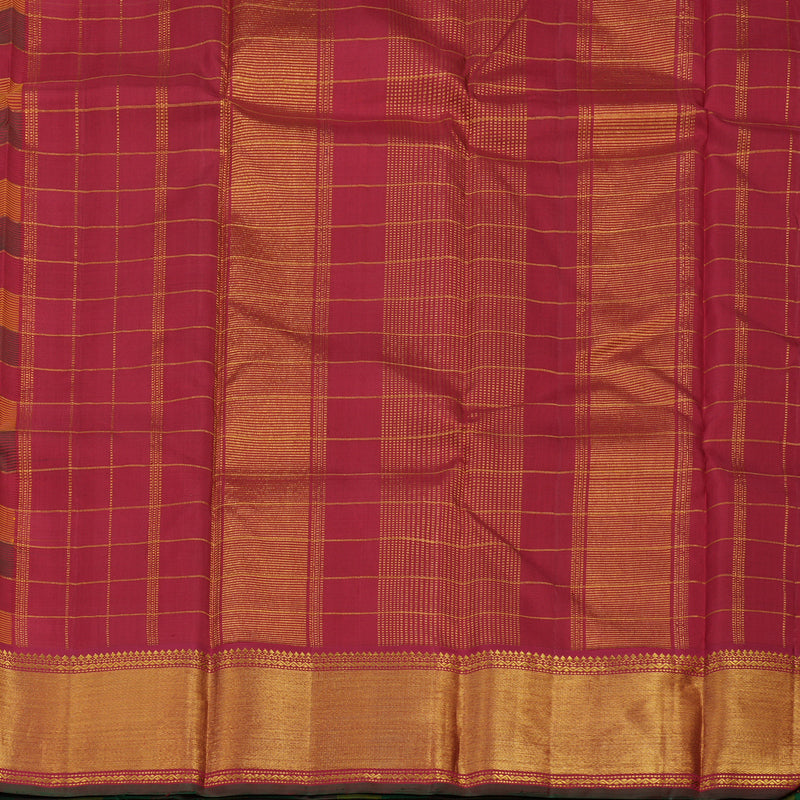 Hayagrivas Handloom Multicolour Checks Kanjivaram Silk Saree KBE1421J3-1