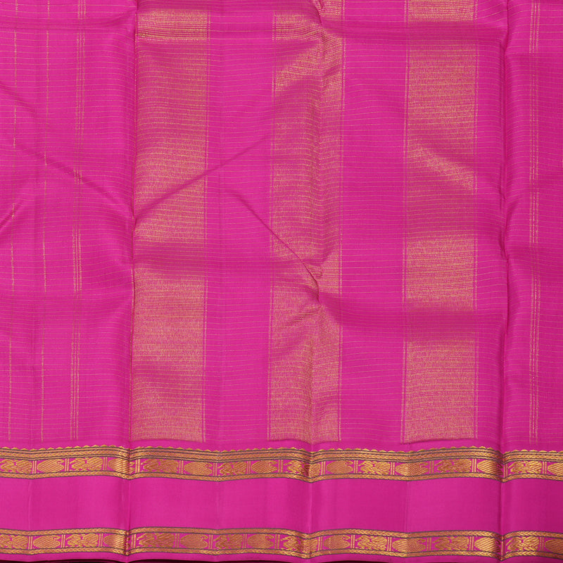 Hayagrivas Handloom Purple Kanjivaram Silk Saree with Rani Pink Border KBE1422J1-1