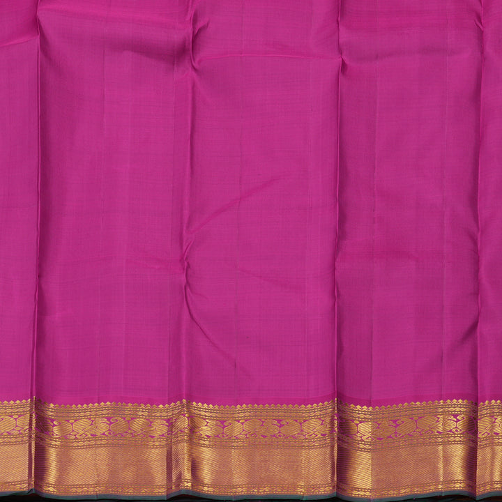 Hayagrivas Handloom Purple Kanjivaram Silk Saree with Magenta Border KBE1422J3-1