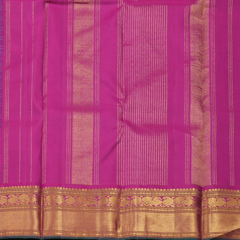 Hayagrivas Handloom Purple Kanjivaram Silk Saree with Magenta Border KBE1422J3-1