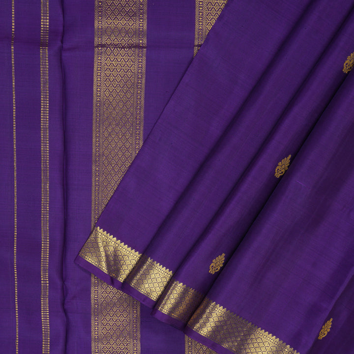 Hayagrivas Handloom Violet Kanjivaram Silk Saree KBE1429J2-1