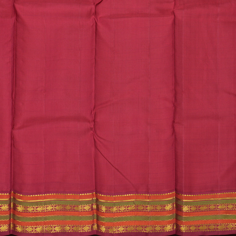 Hayagrivas Handloom Pure Kanjivaram Silk Saree in Soft Half-White KBE142D2-1
